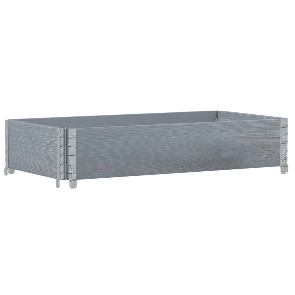 Jardinera De Madera Maciza De Pino Gris 100x50 Cm_0