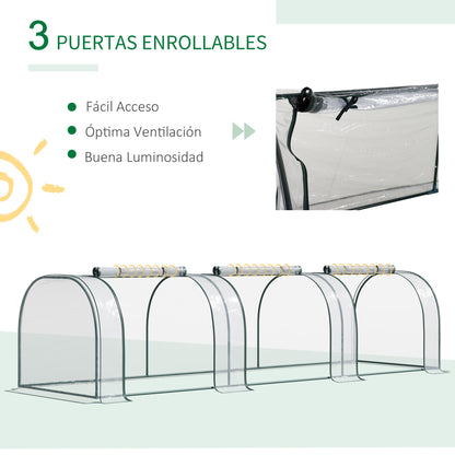 Outsunny Invernadero Caseta Para Jardín Terraza Cultivo De Planta Semilla_5