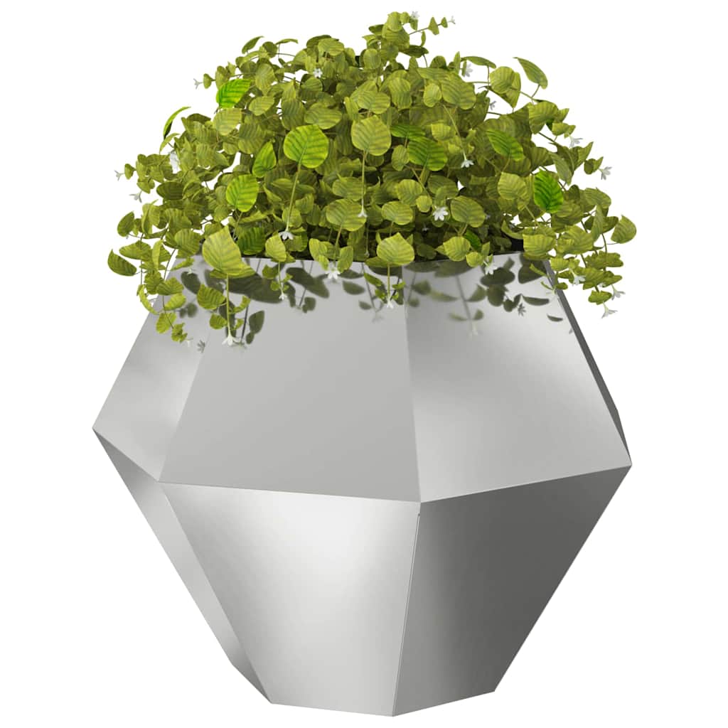 Jardinera Plateado 100 X 100 X 80 Cm Acero Galvanizado_2