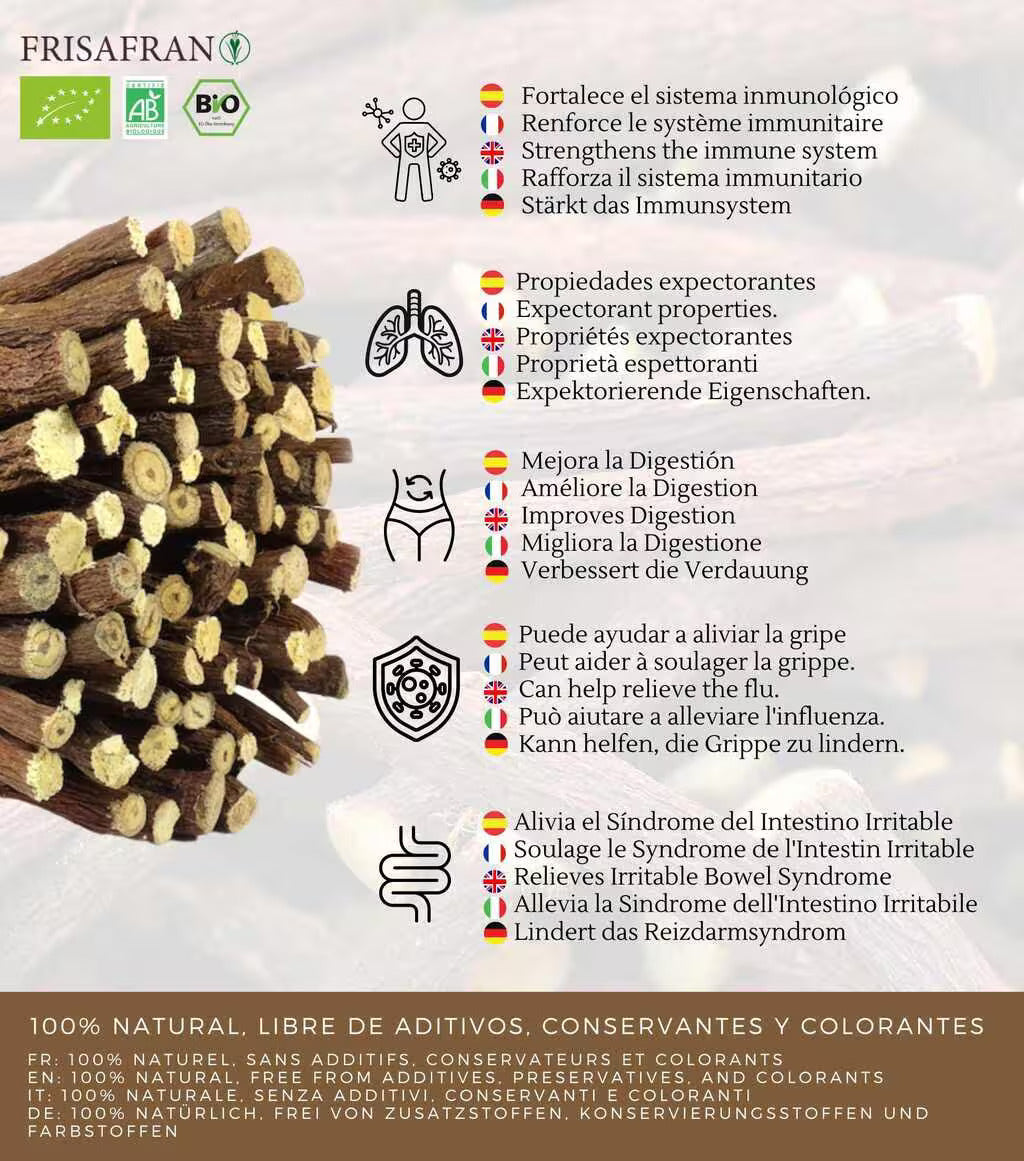 Regaliz De Palo Ecológico Seco - Sabor Y Calidad | Frisafran 500 G_3