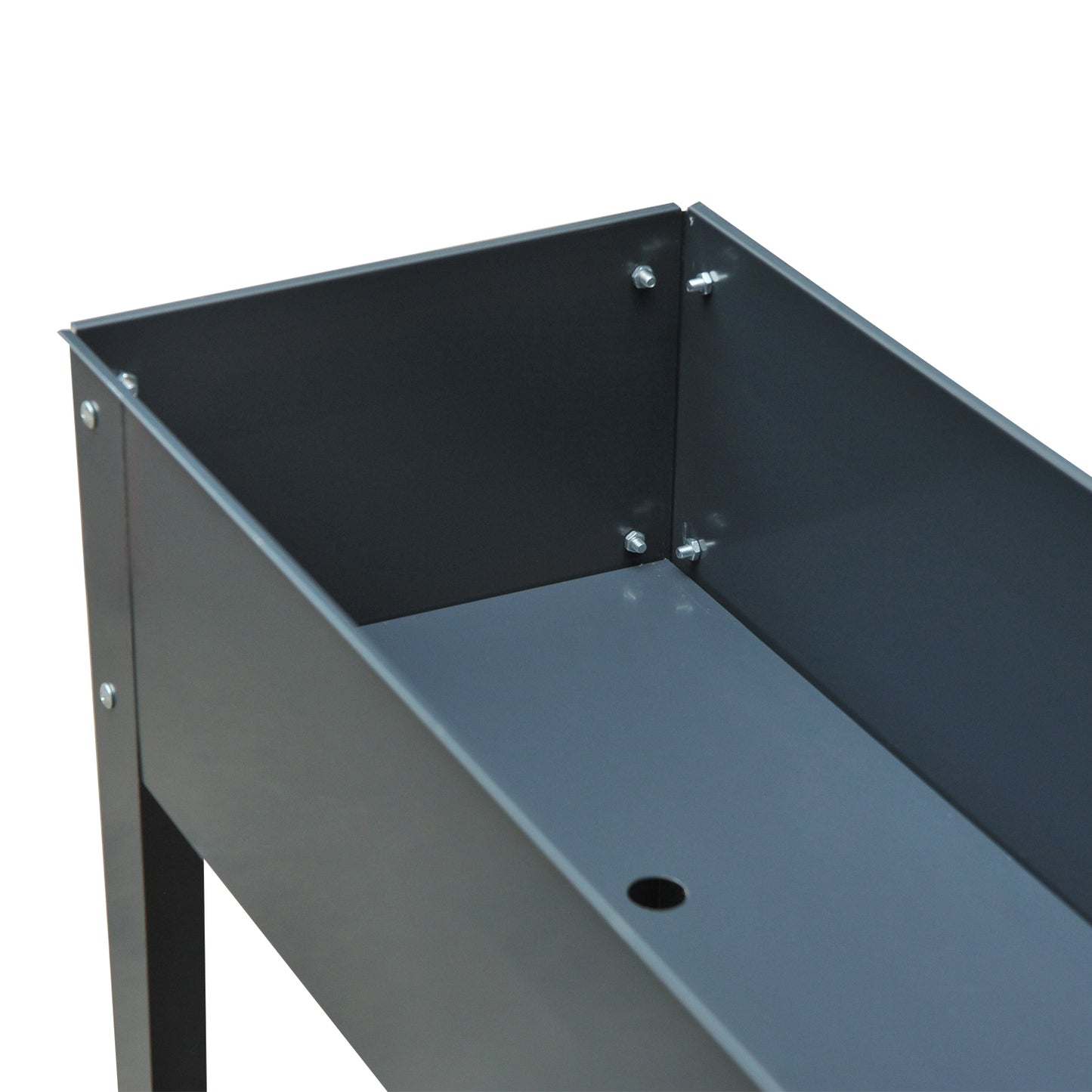 Outsunny Jardinera Elevada Rectangular Con 3 Orificios De Drenaje Para Planta_3
