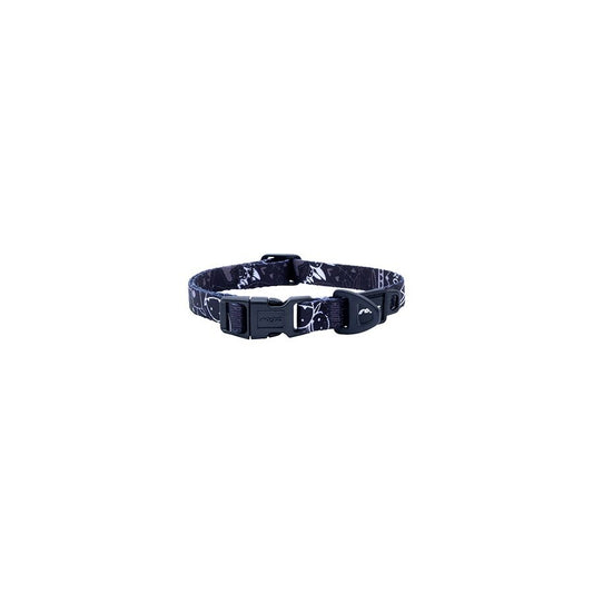 Collar Para Perro, Modelo Fusion De Rogz, Estampado Graffiti Negro. Talla M (12-22kg)_0