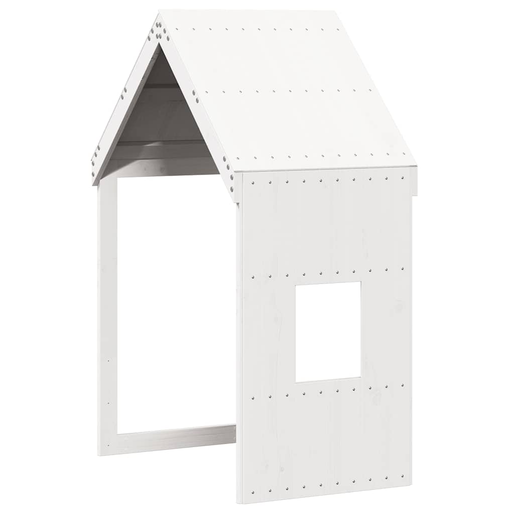 Techo De Cama Infantil Madera Maciza Pino Blanco 60x89x134,5 Cm_0