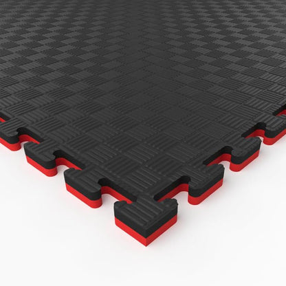 Artatami® Tatami Puzzle 1x1x40 mm Rojo - Negro Pack Ahorro【10 Unidades】 Alta Densidad EVA – Judo, BJJ, MMA y Lucha_5