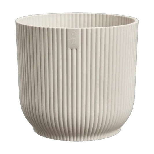 Maceta Blanco Lino Vibes Fold Round Elho 14cm 100% reciclado