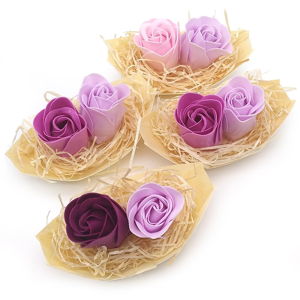 5 Barcas Con Flores Para Regalo Invitados (lavanda) - Rosas De Jabón Para Baño Aromático. Detalle Original Para Eventos_2