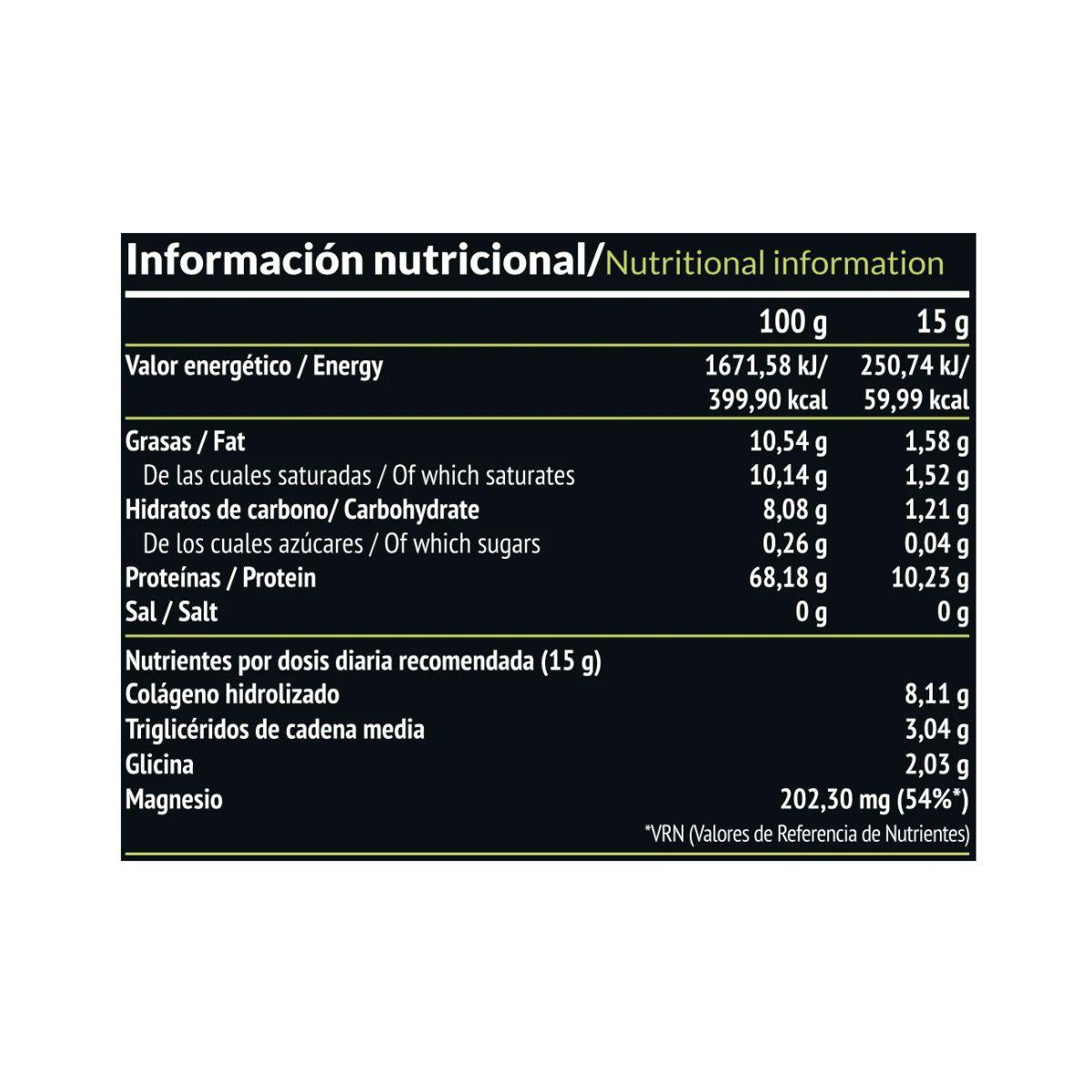 Elixir: Colágeno + Aceite TCM, 450 g Paleobull Elixir Cacao 450 g