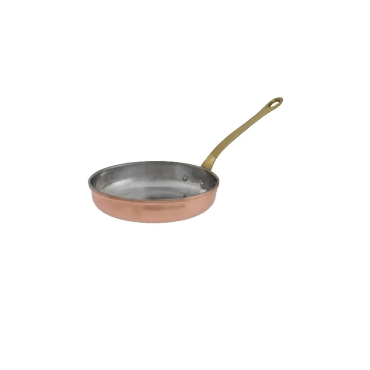 Sartén Profesional De Cobre Y Latón 14 Cm Con Exterior Lacado_0