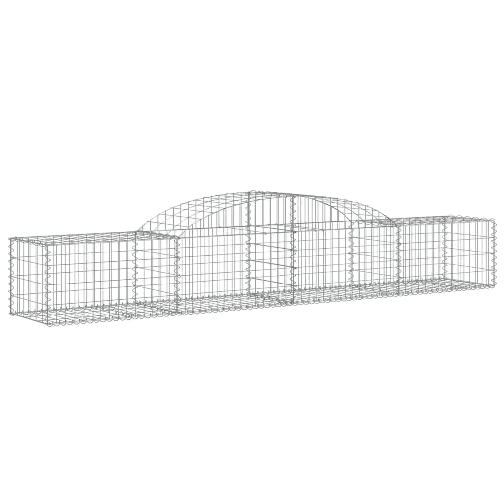 Cestas De Gaviones 7 Uds Forma De Arco Hierro 300x50x40/60 Cm_2