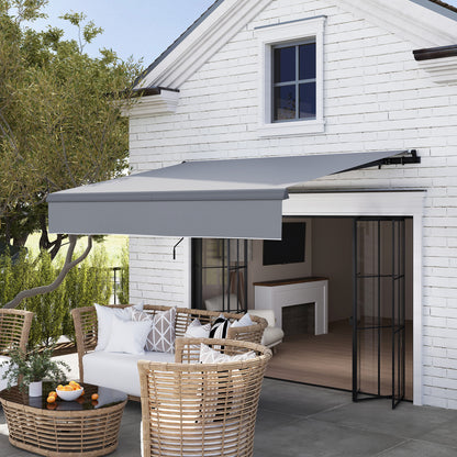 Outsunny Toldo Manual Retráctil 3x2 M Ajustable Con Manivela Protección Uv50+_4