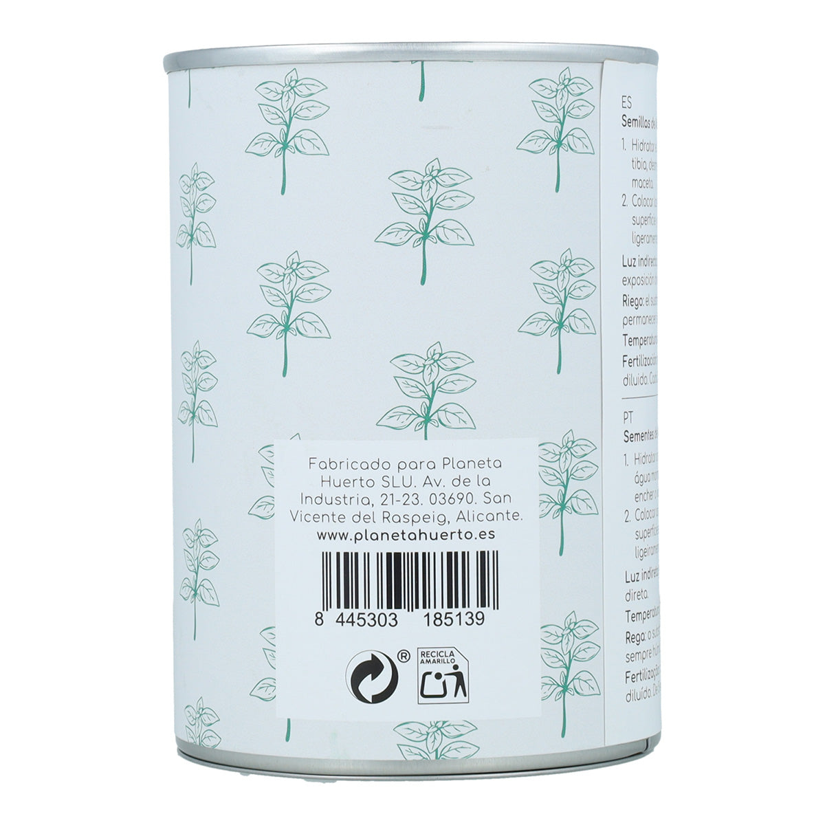 Kit de cultivo aromáticas Albahaca Planeta Huerto