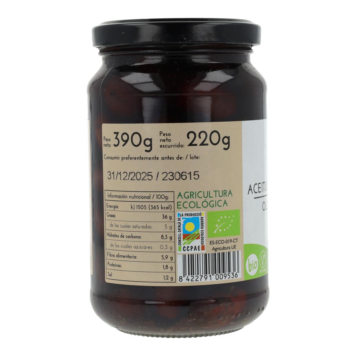 Aceitunas negras de Aragón Vegetalia 220g