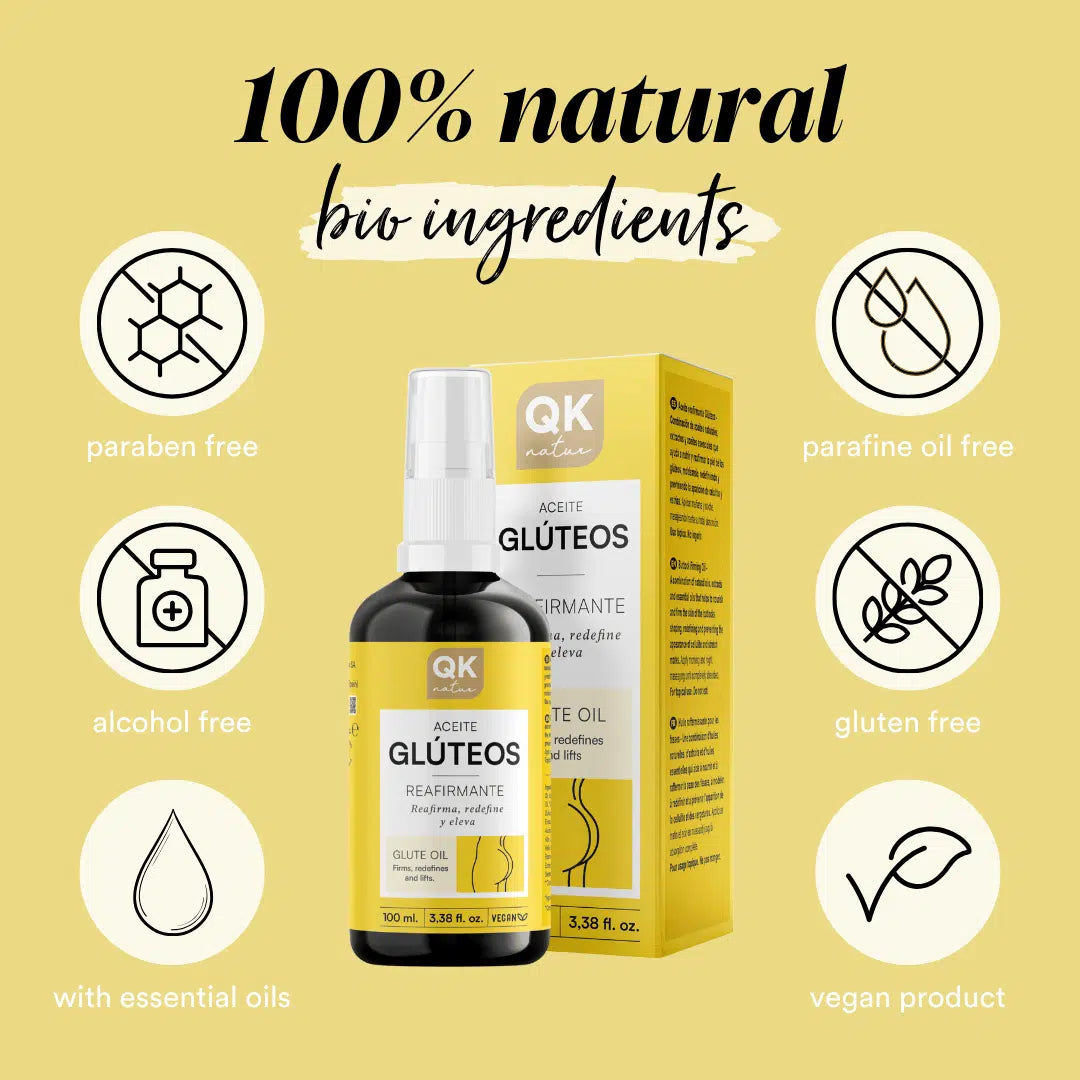 QKnatur - Aceite Para Glúteos Reafirmante 100 Ml. Reafirma Y Eleva Los Glúteos. Previene La Aparición De Celulitis_5