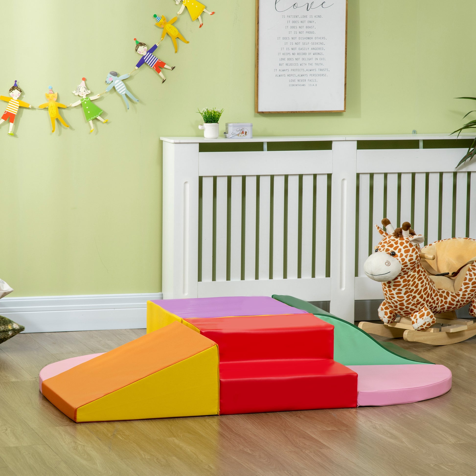 Homcom Juego De 6 Bloques De Espuma Para Niños De 12-36 Meses 150x100x24 Cm_1