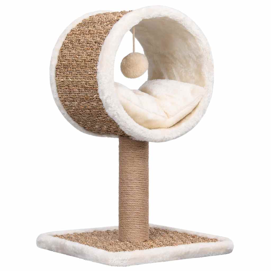 Árbol Para Gatos Túnel Superior Y Juguete Hierba Marina 56 Cm_0