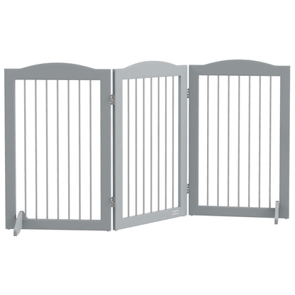 Pawhut Barrera De Seguridad Para Perros Plegable 154x30x80 Cm Con Soporte De Pie_0