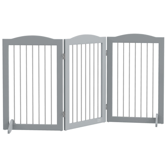 Pawhut Barrera De Seguridad Para Perros Plegable 154x30x80 Cm Con Soporte De Pie_0
