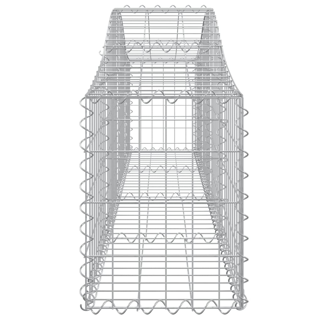 Cestas De Gaviones 12 Uds Forma De Arco Hierro 200x30x40/60 Cm_4