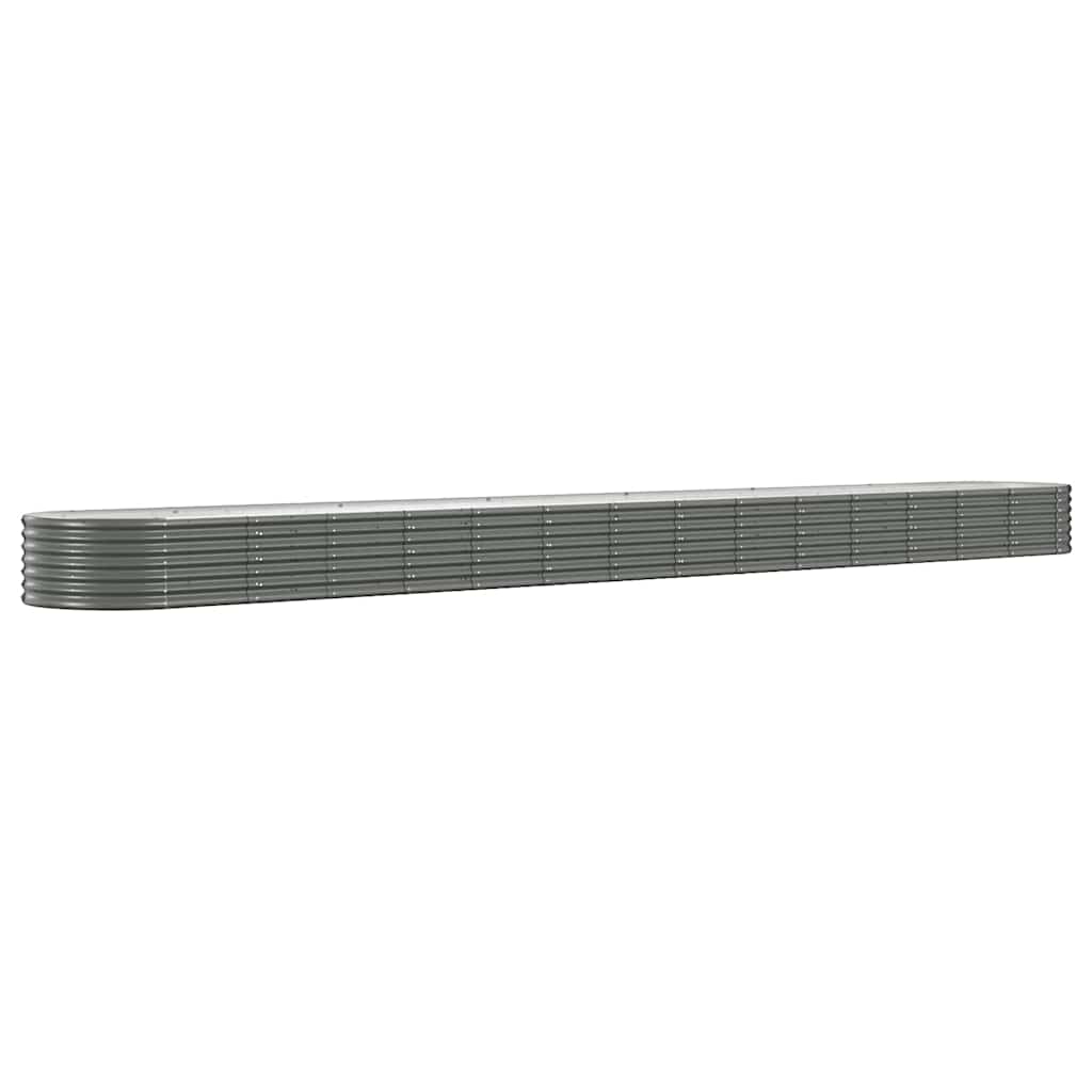 Jardinera Arriate Acero Galvanizado Gris 620x80x36 Cm_0