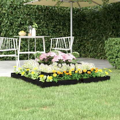 Jardinera Madera Maciza De Pino Negro 110x110x27 Cm_1