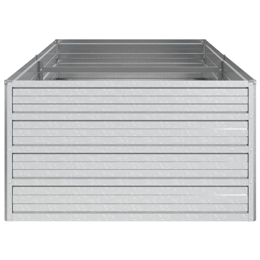 Arriate De Acero Galvanizado Plateado 160x80x45 Cm_4