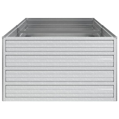 Arriate De Acero Galvanizado Plateado 160x80x45 Cm_4