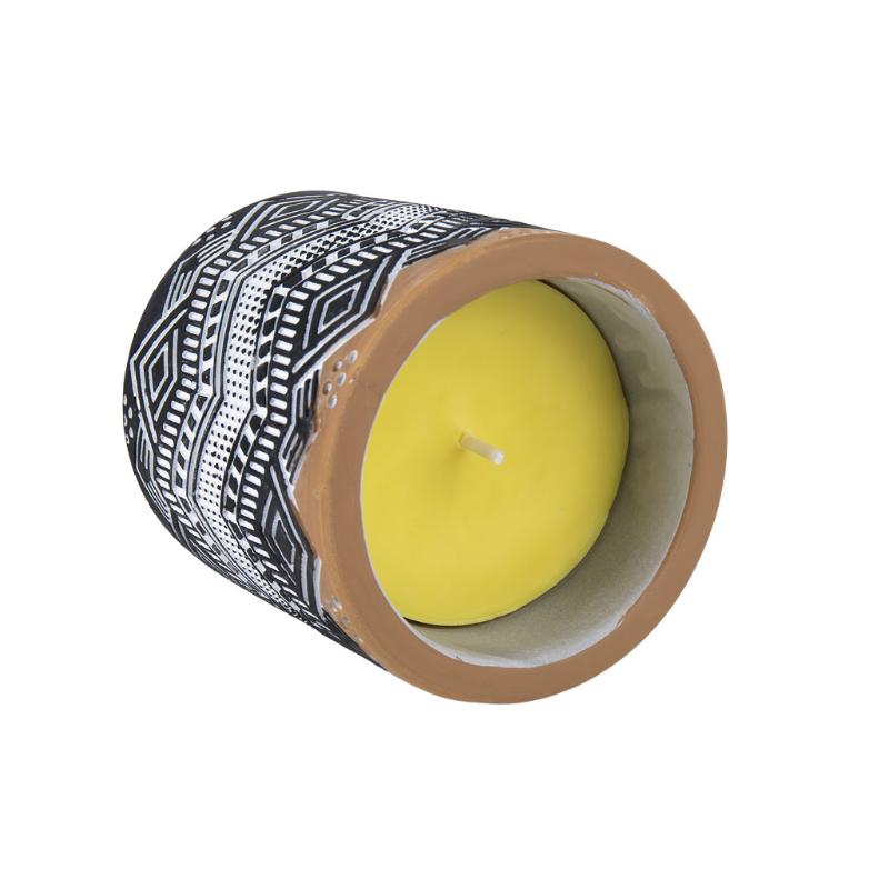 Vela Aromática De Citronela Maceta Decorada 170 G_2