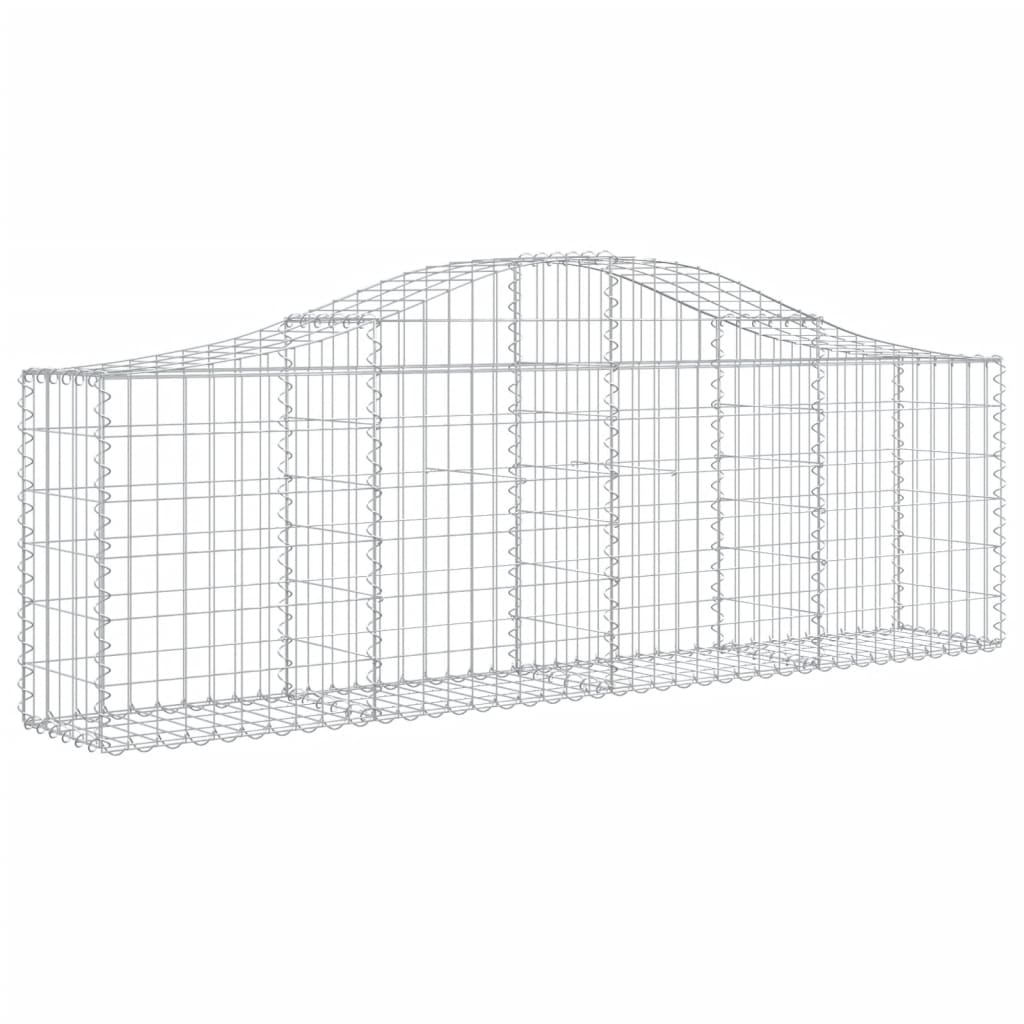 Cestas De Gaviones 18 Uds Forma De Arco Hierro 200x30x60/80 Cm_2