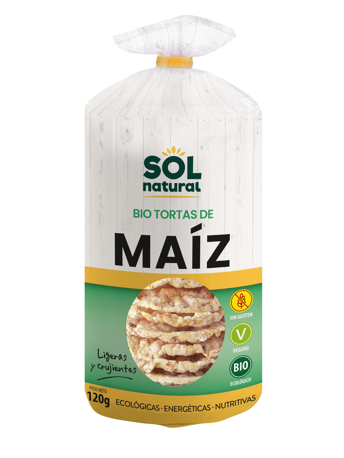 Tortitas de maíz bio sin gluten Sol Natural 120 g