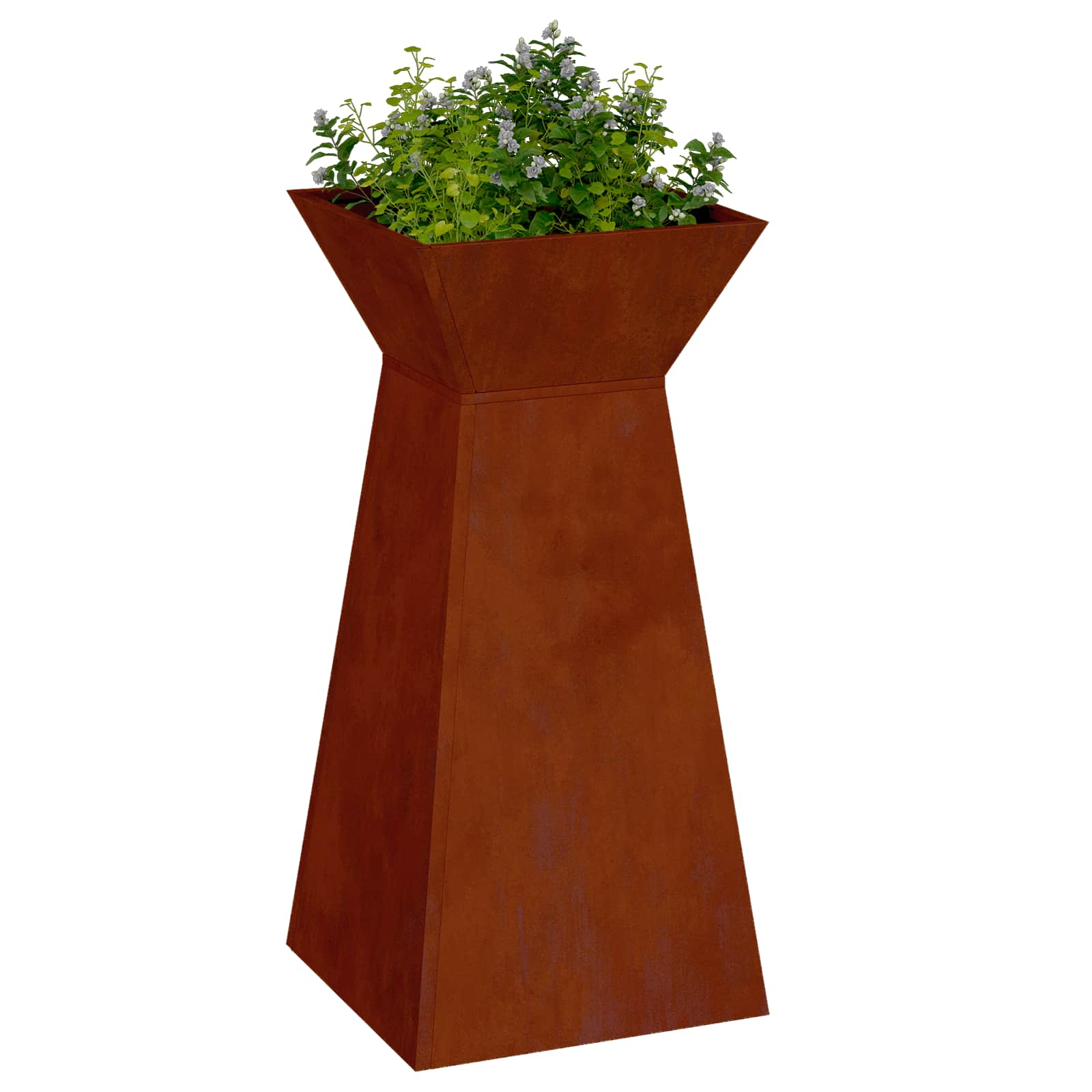 Maceta Pilar 2 Pcs Plateado 35 X 35 X 73 Cm_2