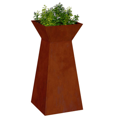 Maceta Pilar 2 Pcs Plateado 35 X 35 X 73 Cm_2