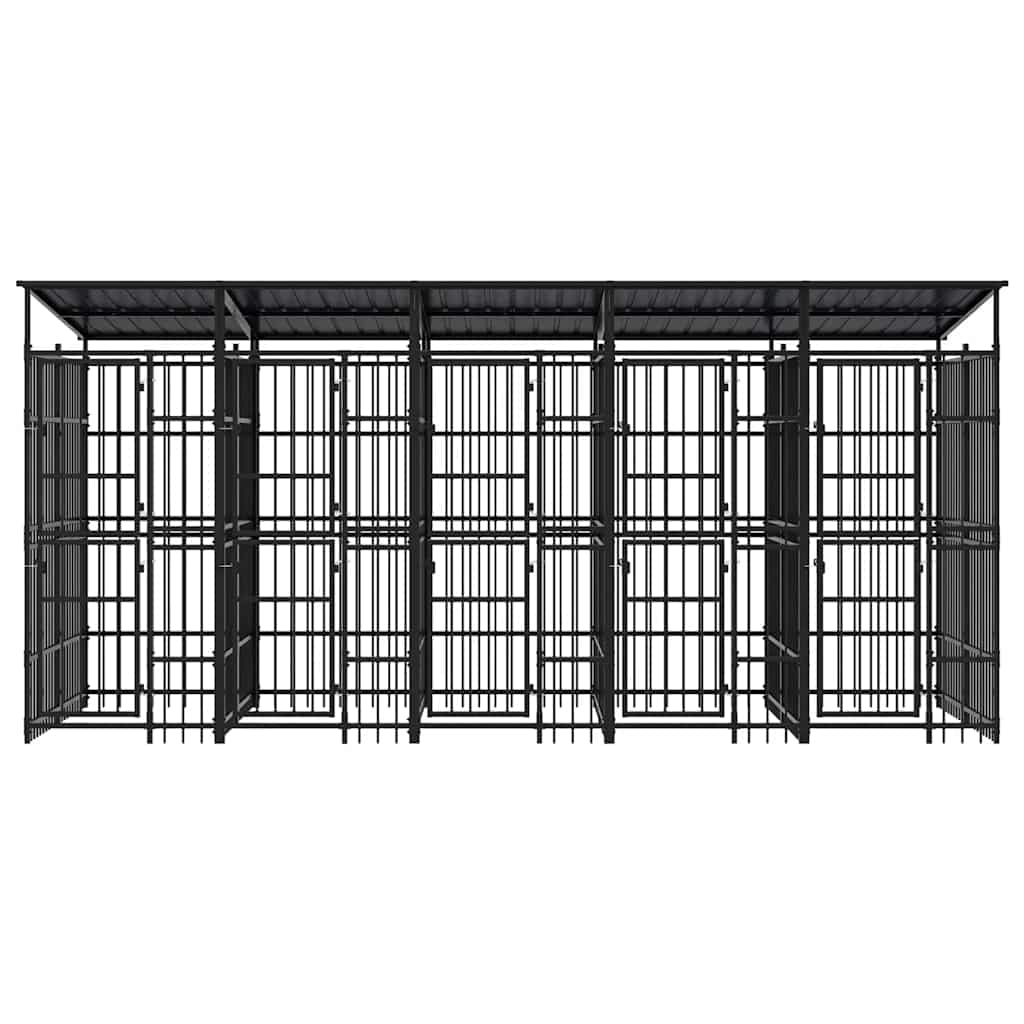 Perrera De Exterior Con Techo De Acero 9,22 M²_4