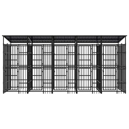 Perrera De Exterior Con Techo De Acero 9,22 M²_4