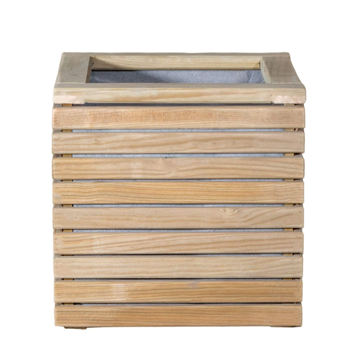 Jardinera Luxe De Madera Tratada Vidahuerto 50x50x50 Cm._0