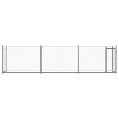 Jaula De Perros Con Puerta Acero Galvanizado Gris 6x2x1,5 M_3