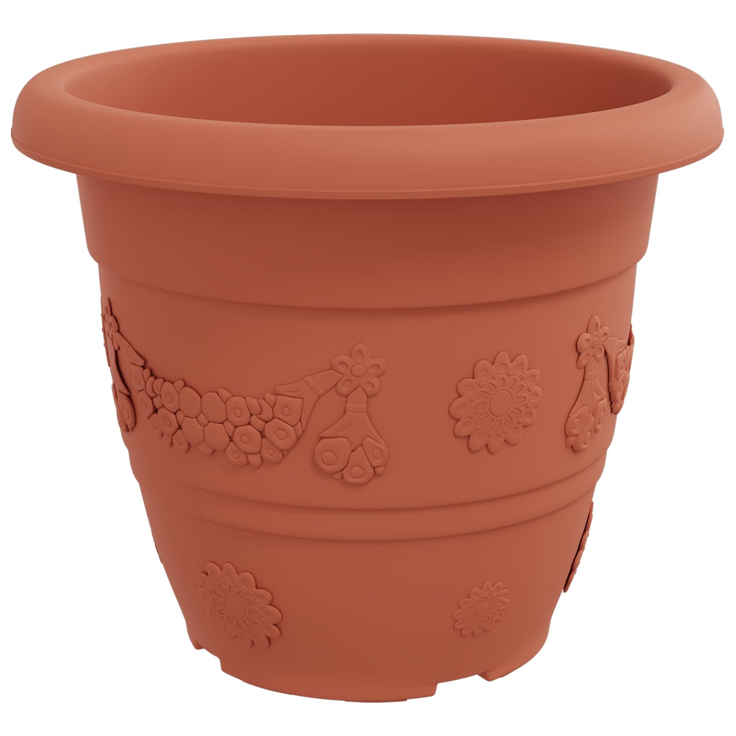 Macetas 6 Pcs Rojo Ladrillo Ø 39 X 32 Cm Plástico_5