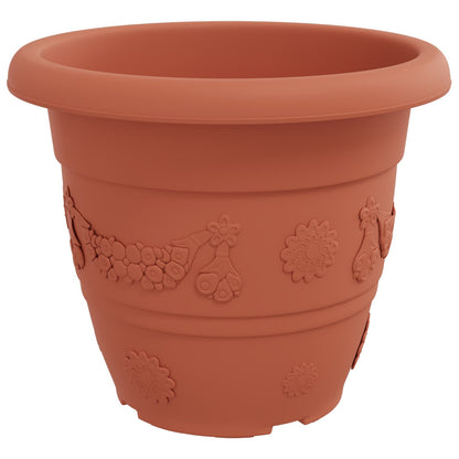 Macetas 6 Pcs Rojo Ladrillo Ø 39 X 32 Cm Plástico_5
