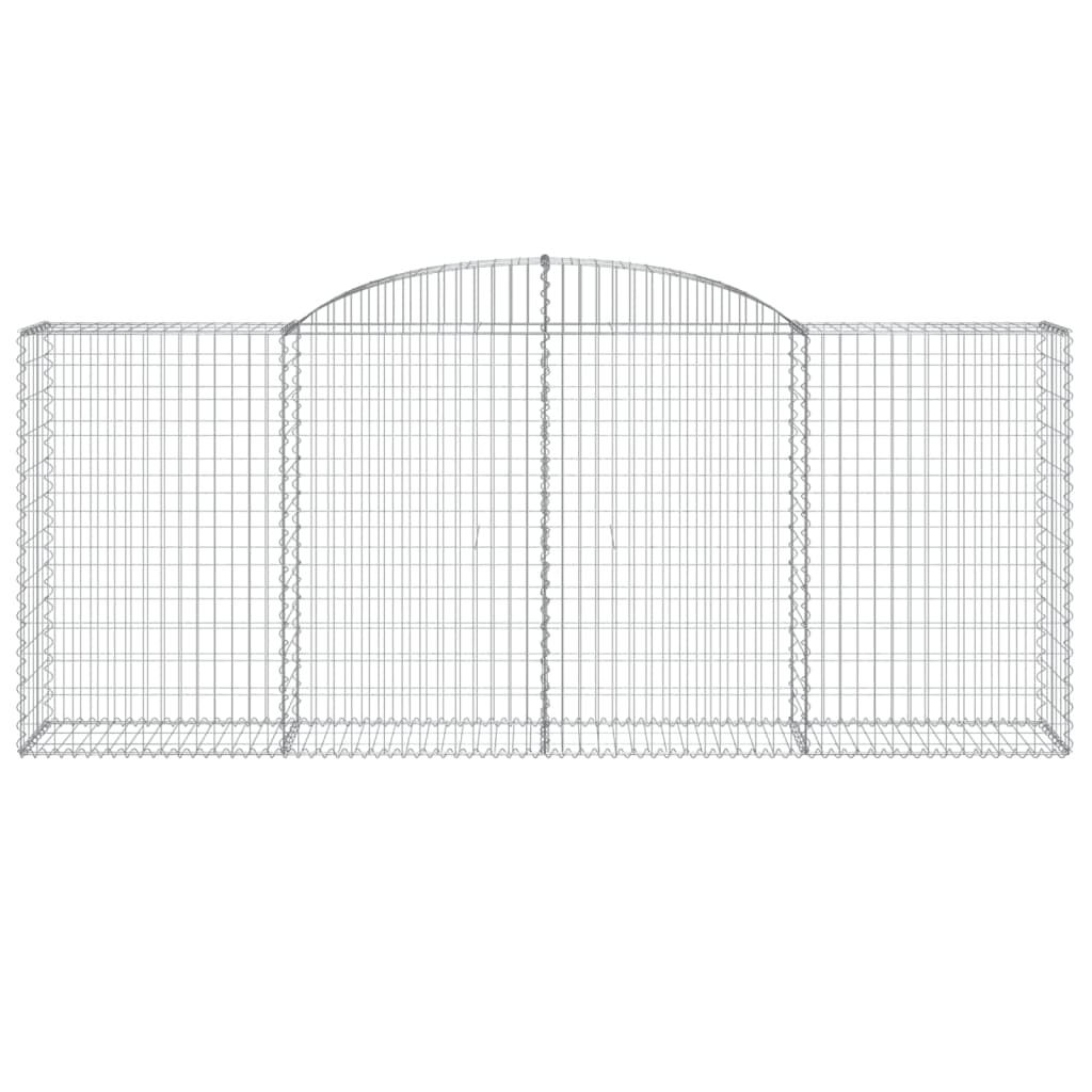 Cestas De Gaviones 9 Uds Forma De Arco Hierro 300x50x120/140 Cm_3
