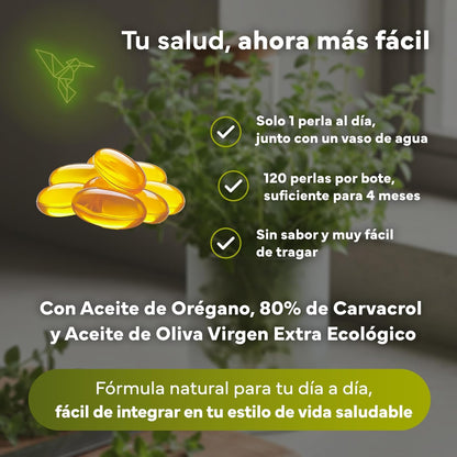 Aceite de Orégano 80% Carvacrol con AOVE Ecológico Sevens Nutrition 120 cápsulas