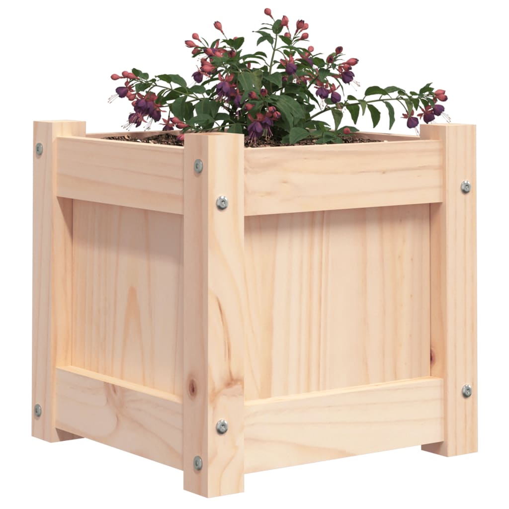 Jardinera Madera Maciza De Pino 31x31x31 Cm_3