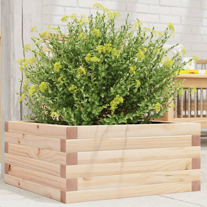 Jardinera De Madera Maciza De Pino 50x50x23 Cm_1