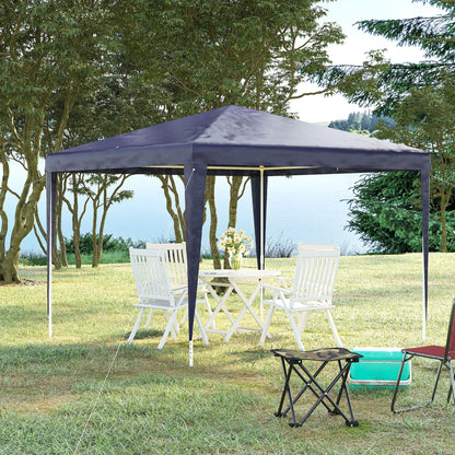 Carpa De Jardín Outsunny 293x293x252 Cm Azul Y Blanco_1