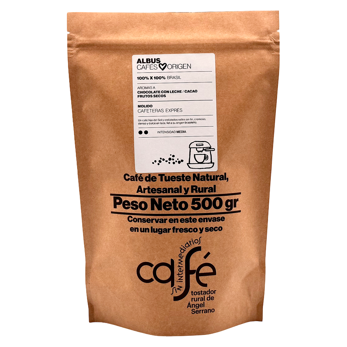 Cafe Sin Intermediarios Café Brasil Albus Molido Espresso 500 G_0
