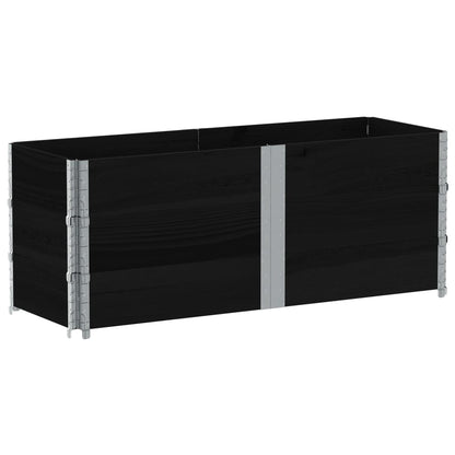 Jardinera De Madera Maciza De Pino Negro 150x50 Cm_4