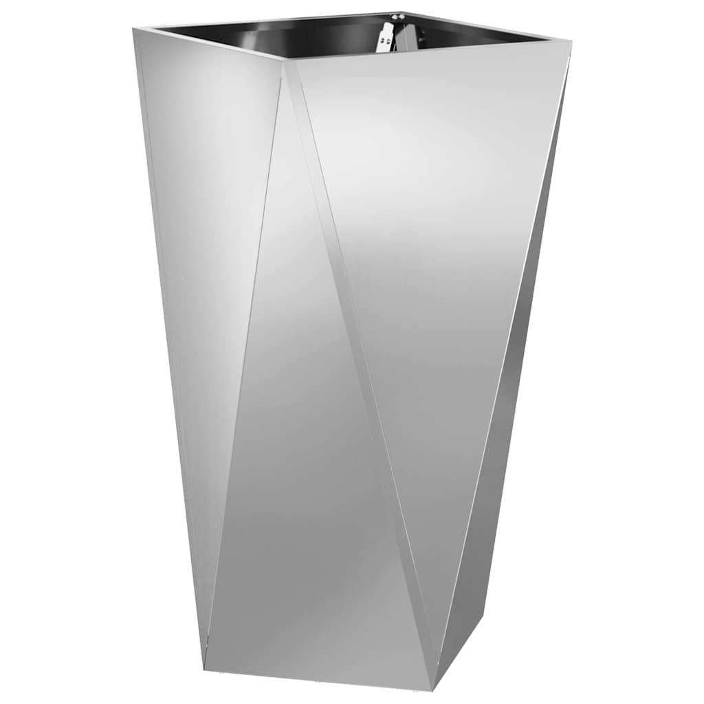 Jardinera Plateado 40 X 40 X 75 Cm Acero Galvanizado_0