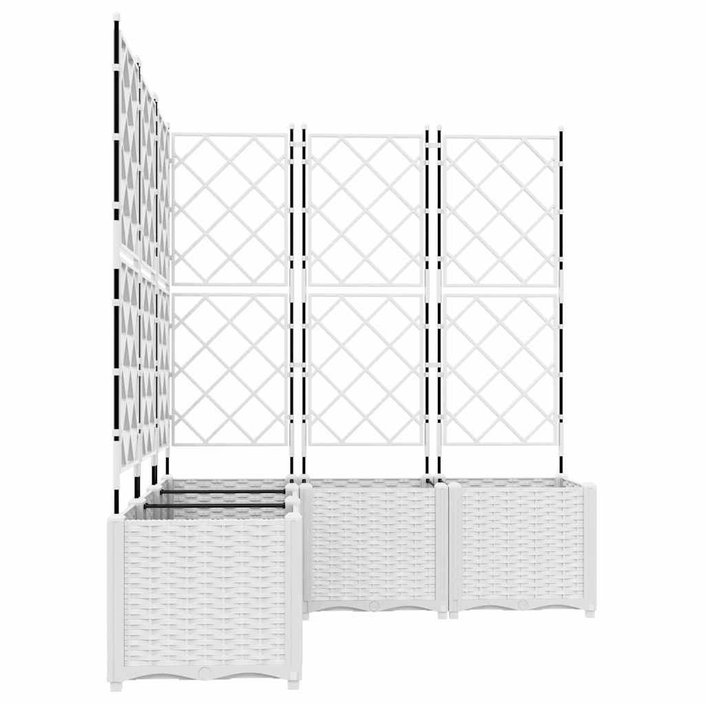 Macetero De Jardín 5 Uds. Blanco 120 X 120 X 143 Cm Pp_4