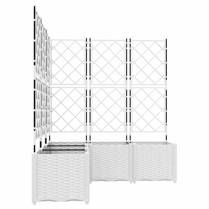 Macetero De Jardín 5 Uds. Blanco 120 X 120 X 143 Cm Pp_4