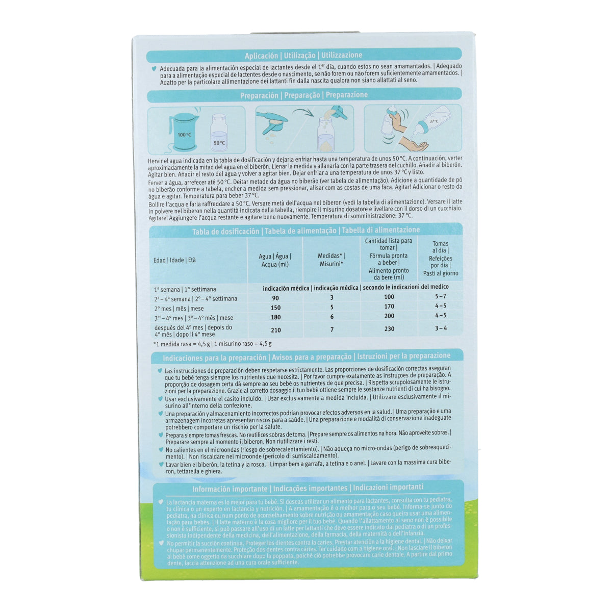 Leche para lactantes Fórmula 1 Ecológica Holle 400 g
