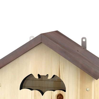 Pawhut Pack De 3 Casas Para Murciélagos De Madera Para Exterior Jardín Natural_4