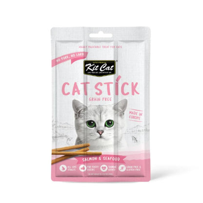 Kit Cat Cat Stick - Salmón &amp; Seafood 15 g Snack semihúmedo para gatos